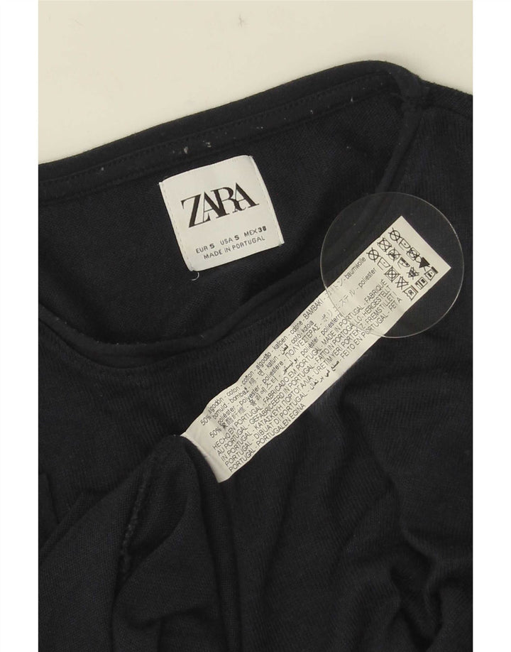 Ανδρικό πουλόβερ Zara Crew Neck Jumper Μικρό Ναυτικό Βαμβακερό