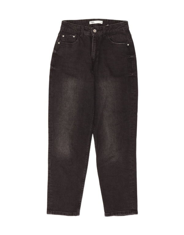 Zara γυναικείο ψηλόμεσο τζιν EU 36 XS W26 L28 μαύρο βαμβακερό