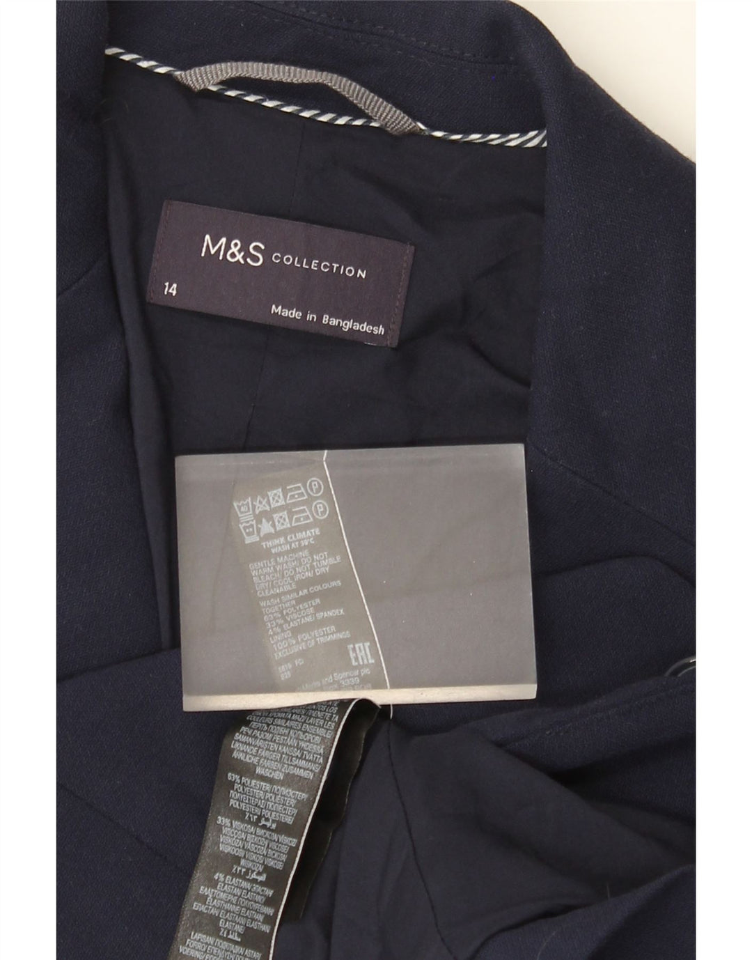 Marks & Spencer Γυναικείο Μπλέιζερ με 2 Κουμπιά UK 14 Medium Navy Blue