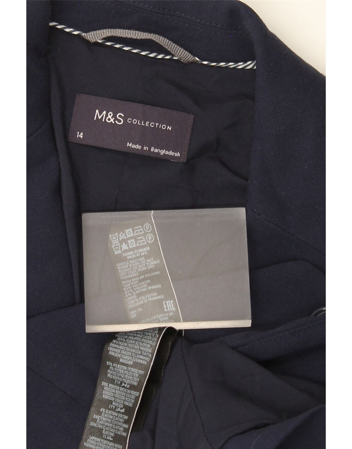 Marks & Spencer Γυναικείο Μπλέιζερ με 2 Κουμπιά UK 14 Medium Navy Blue