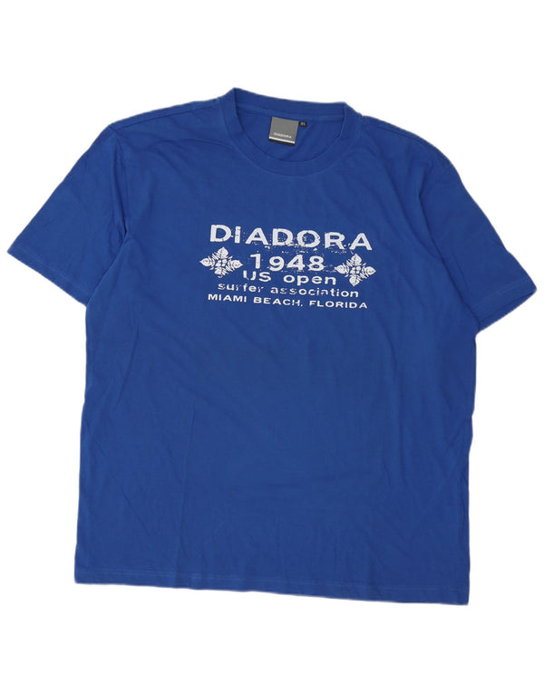 Ανδρικό γραφικό T-Shirt Diadora Top XL Μπλε βαμβακερό