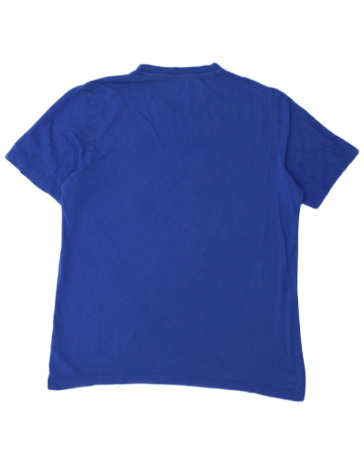 Ανδρικό γραφικό T-Shirt Adidas Top από μεσαίο μπλε βαμβακερό