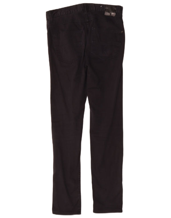 Zara Ανδρικό Skinny Casual Παντελόνι EU 38 Small W30 L30 Navy Blue Cotton
