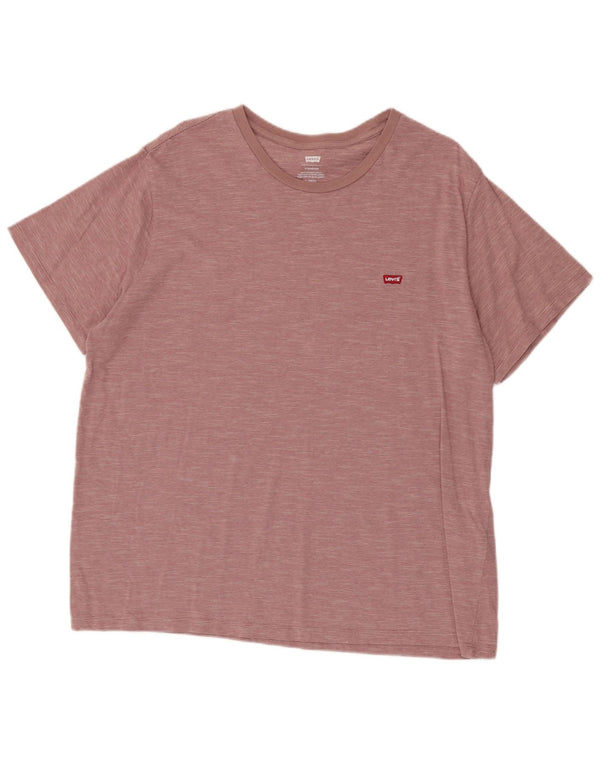 Ανδρικό μπλουζάκι Levi's Standard Top XL Ροζ ριγέ βαμβακερό