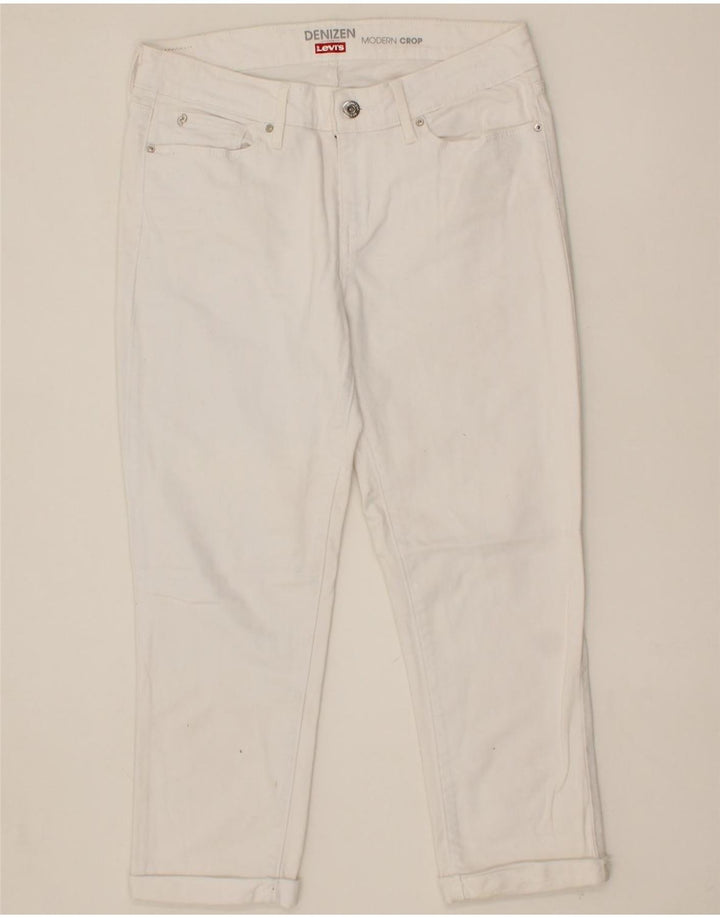 LEVI'S Womens Denizen Modern Cropped Jeans W30 L22 White Vintage Levi's and Second-Hand Levi's from Messina Hembry 