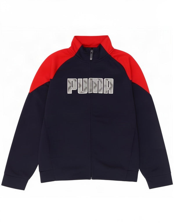 Puma Boys Graphic αθλητική φόρμα Top μπουφάν 9-10 ετών Navy Blue Colorblock