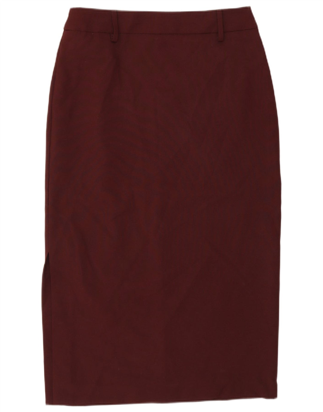 Benetton Γυναικεία Midi Φούστα IT 44 Medium W28 Βουργουνδίας Πολυεστέρας