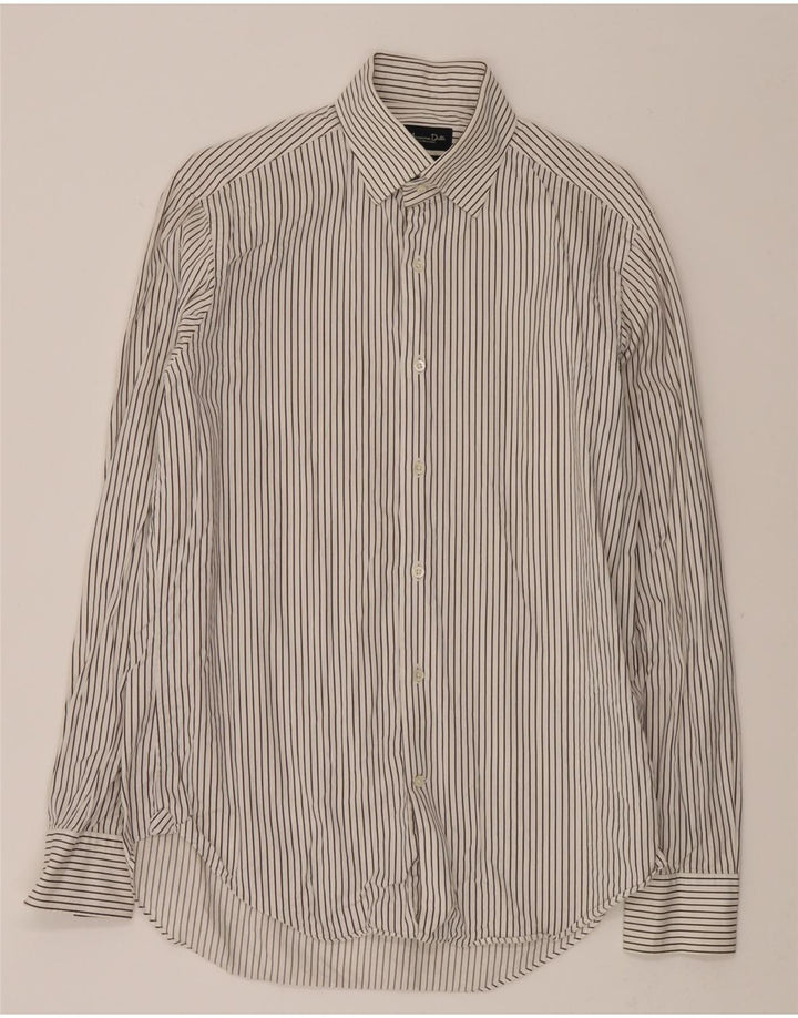 MASSIMO DUTTI Mens Shirt Size 15 1/2 40 Medium White Striped Vintage Massimo Dutti and Second-Hand Massimo Dutti from Messina Hembry 