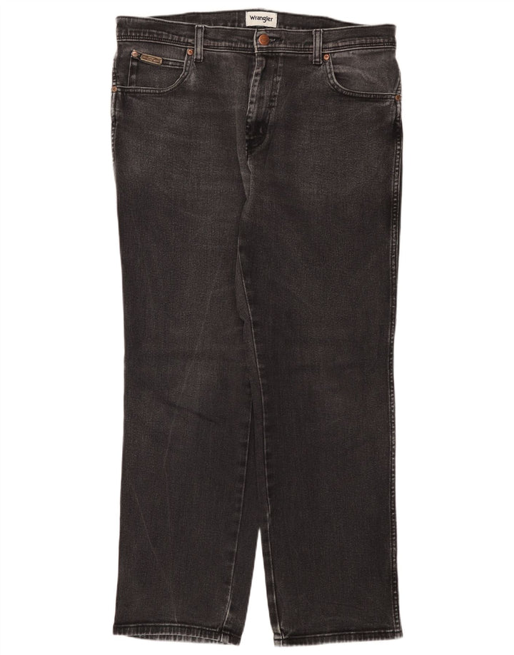 WRANGLER Ανδρικό Texas Straight Jeans W36 L30 Μαύρο βαμβακερό