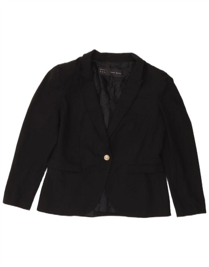 Zara Γυναικείο Μπουφάν Blazer UK 18 XL Μαύρο Πολυεστέρας
