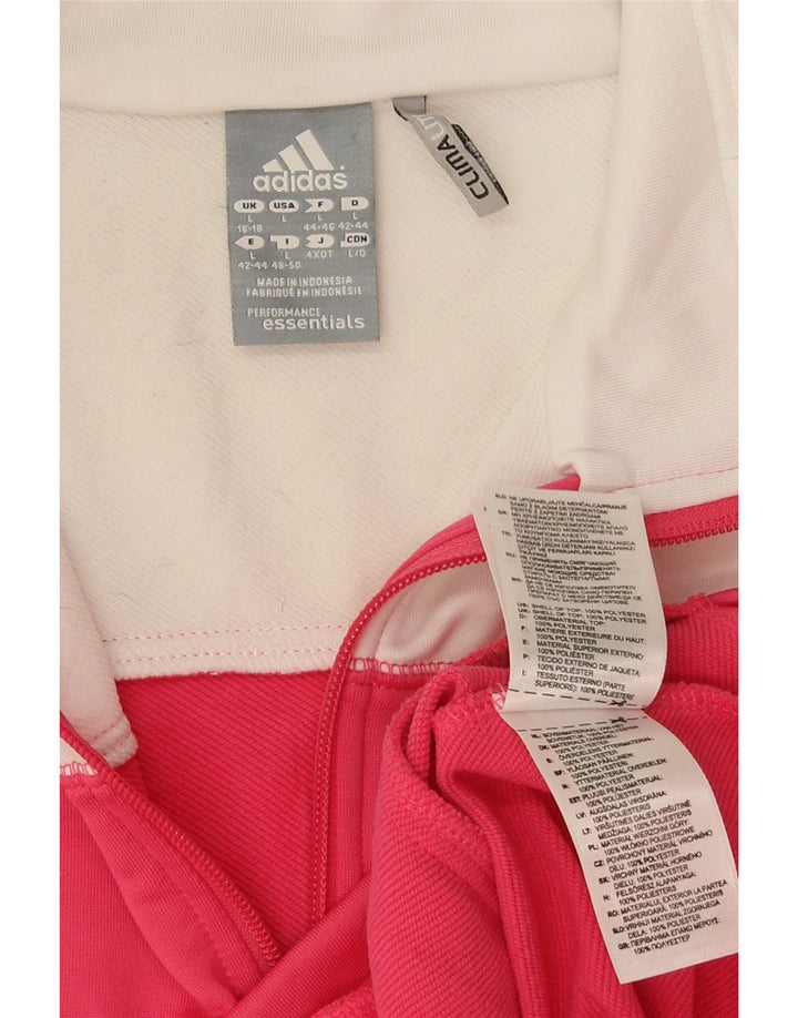 Γυναικεία αθλητική φόρμα Adidas Top Jacket UK 16/18 Large Pink Colourblock