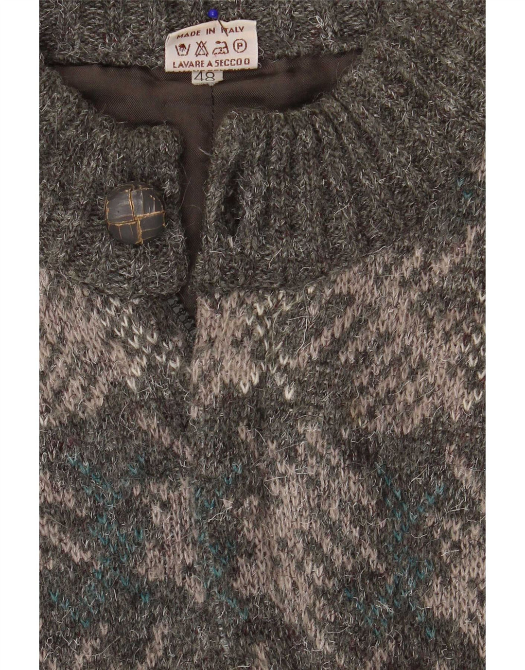 Ανδρική ζακέτα Vintage IT 48 Medium Grey Geometric