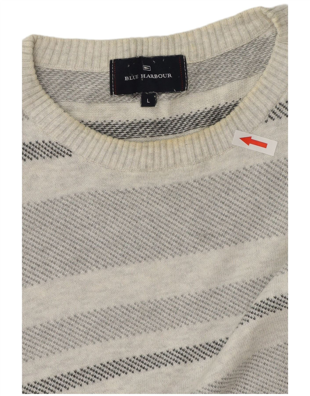 Ανδρικό πουλόβερ Marks & Spencer Blue Harbour Crew Neck Jumper Large Grey