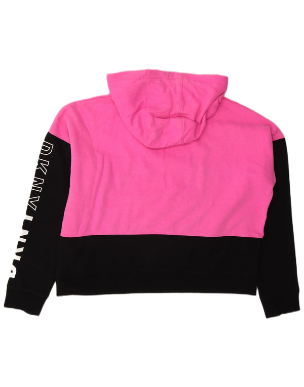 Γυναικείο γραφικό υπερμεγέθη κουκούλα Dkny UK 14 Medium Pink Colourblock