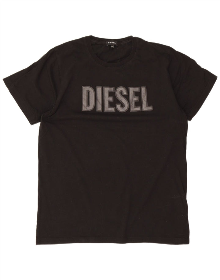 Ανδρικό γραφικό T-Shirt Diesel Top XL Μαύρο