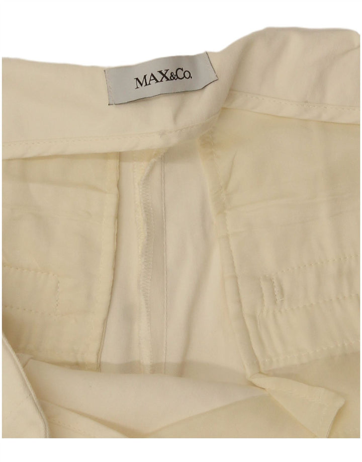 Max & Co. Γυναικείο κωνικό cropped παντελόνι W28 L25 Off White