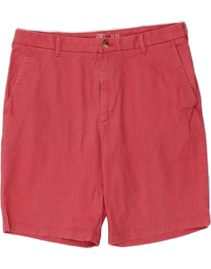 IZOD Mens Chino Shorts W32 Medium Red Cotton Vintage Izod and Second-Hand Izod from Messina Hembry 