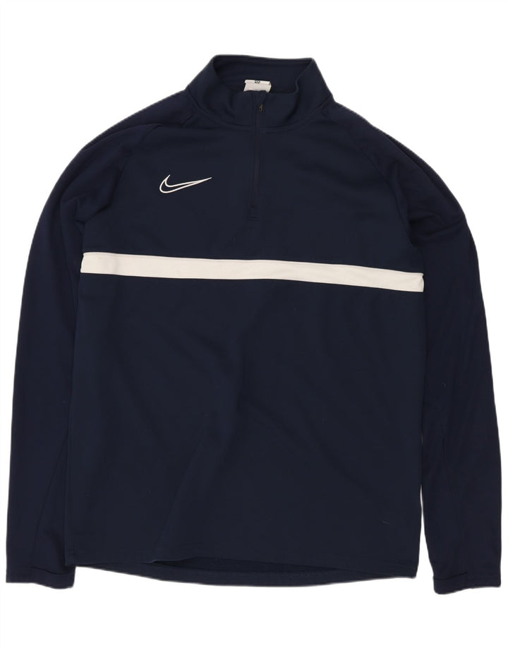 Ανδρική φόρμα αθλητικής φόρμας Nike Dri Fit πουλόβερ με μεσαίο μπλε ναυτικό χρώμα