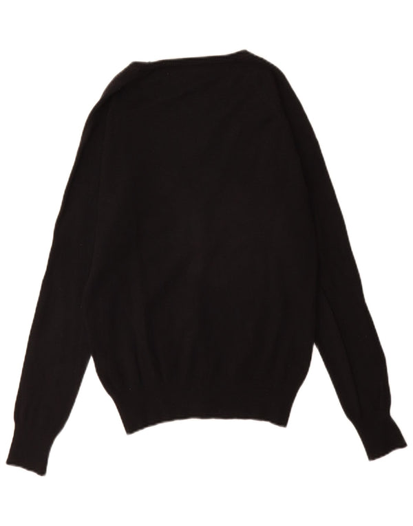 Zara Γυναικεία Ζακέτα UK 10 Small Black Cotton