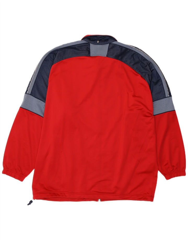 Ανδρική αθλητική φόρμα γραφικών Asics Top Jacket 3XL Red Colourblock Polyester