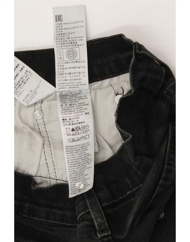 Ανδρικό τζιν Levi's Straight W33 L30 μαύρο βαμβακερό