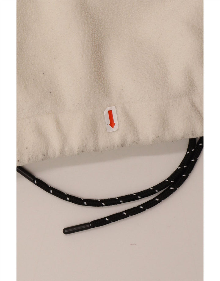 FILA Γυναικεία υπερμεγέθη γραφικά φλις jumper UK 10 Small White Colourblock