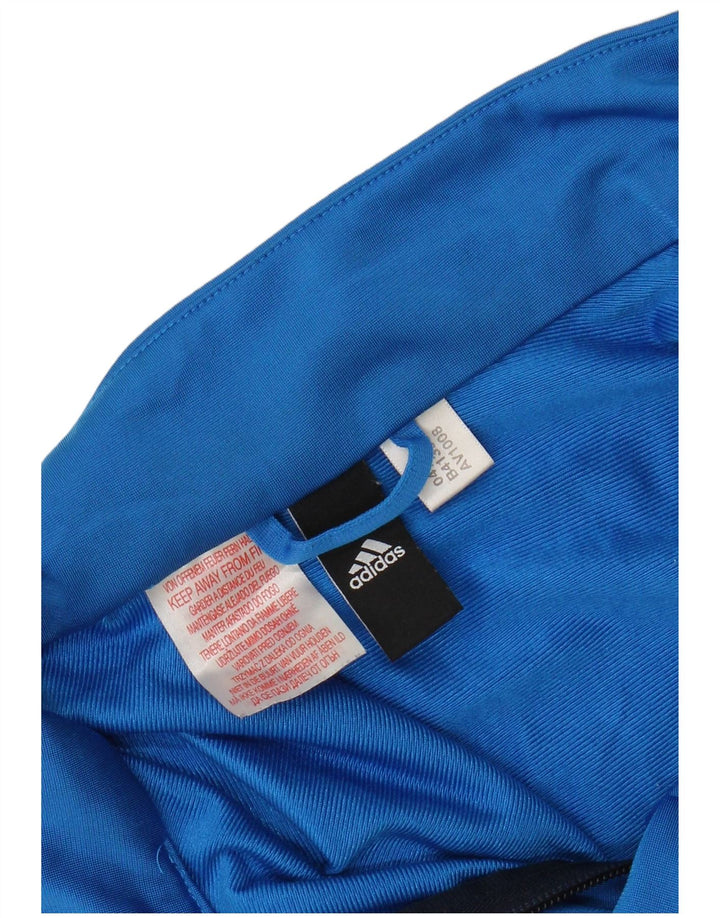Adidas Womens Tracksuit Top Jacket UK 12 Medium Navy Blue Colourblock