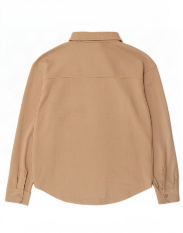 Champion Womens Relaxed Fit Shirt Blouse UK 14 Medium Beige Cotton