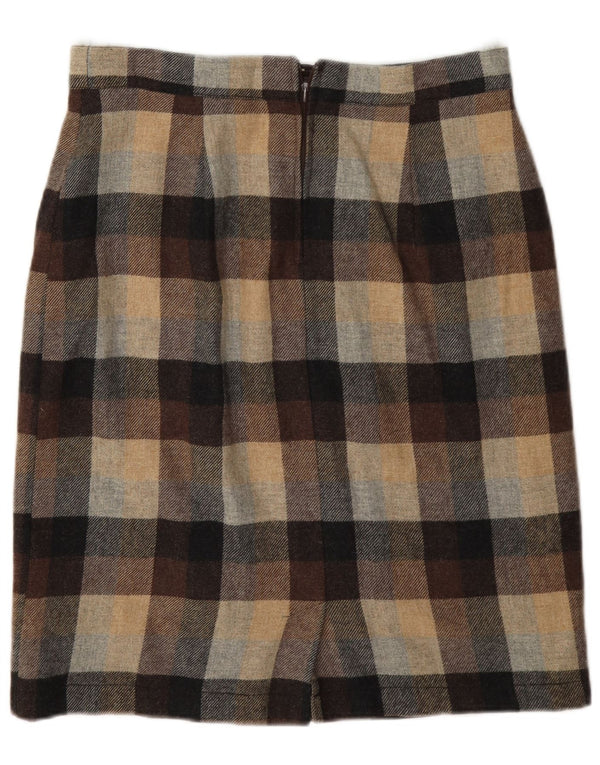 Bardehle Γυναικεία Pencil Φούστα UK 12 Medium W30 Brown Check Wool