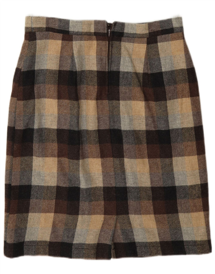 Bardehle Γυναικεία Pencil Φούστα UK 12 Medium W30 Brown Check Wool