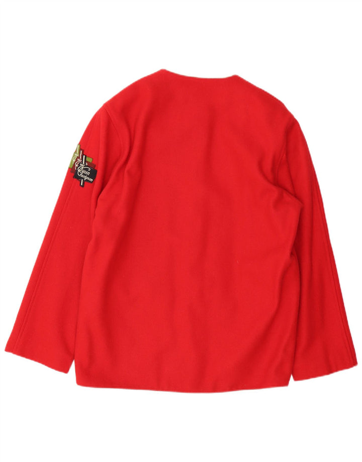 Vintage γυναικείο σακάκι 5 κουμπιών UK 14 Medium Red
