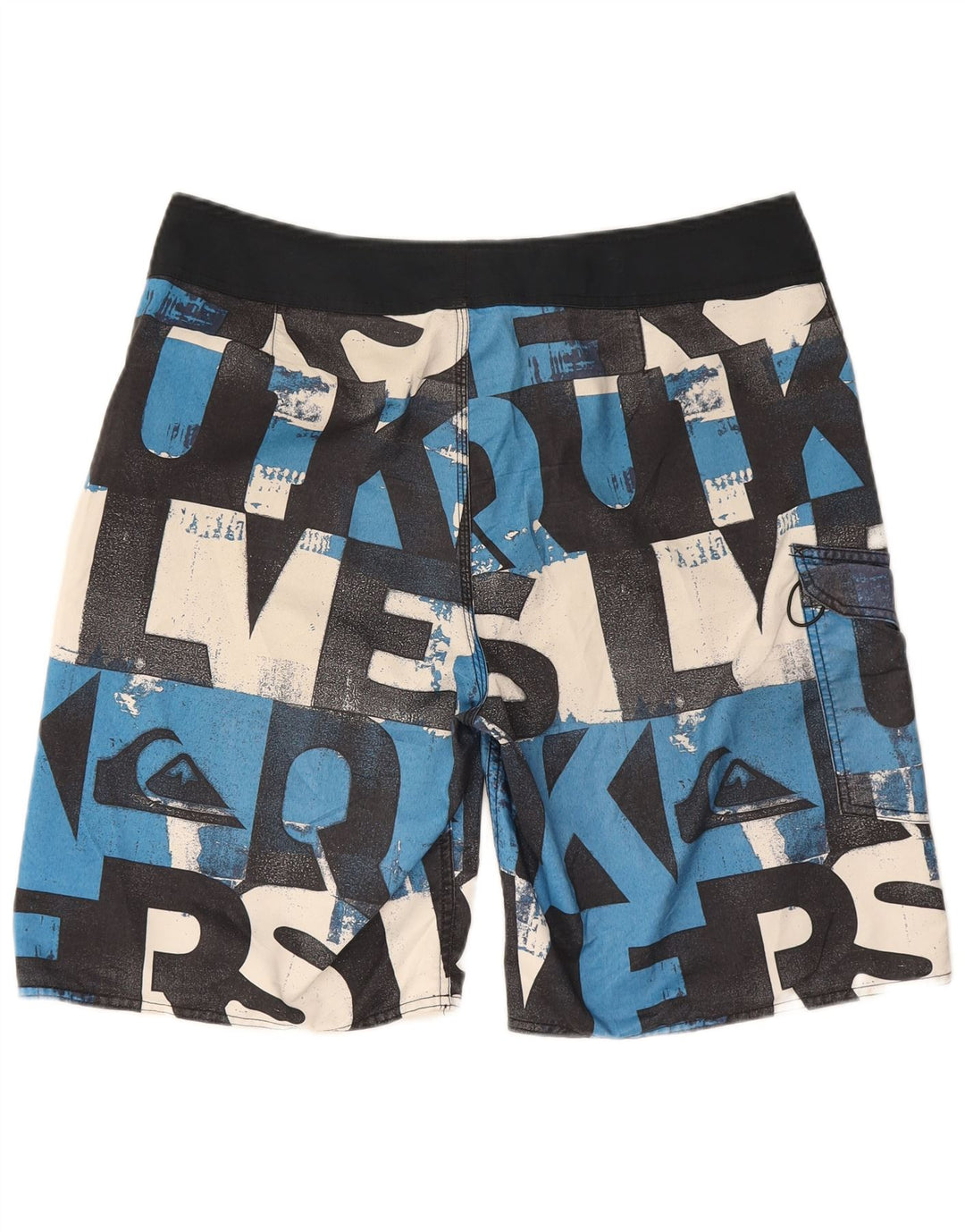 Ανδρικό γραφικό σορτς κολύμβησης Quiksilver μεγάλο μαύρο πολυεστέρα