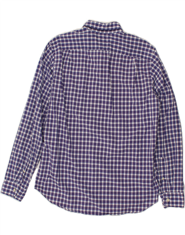 J. CREW Mens Tailored Shirt Medium Purple Check Cotton Vintage J. Crew and Second-Hand J. Crew from Messina Hembry 