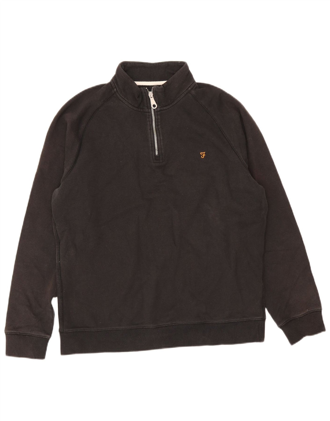 Farah Ανδρικό φούτερ με φερμουάρ Jumper XL Μαύρο βαμβακερό