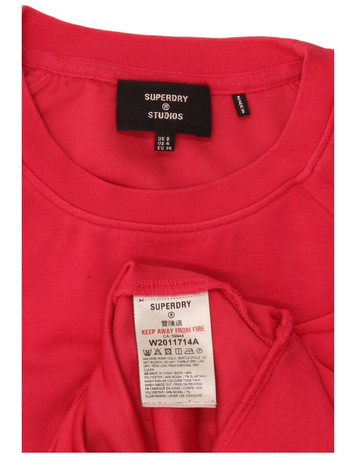Superdry Γυναικεία φούτερ Crop Oversized Jumper UK 8 Small Red Polyester