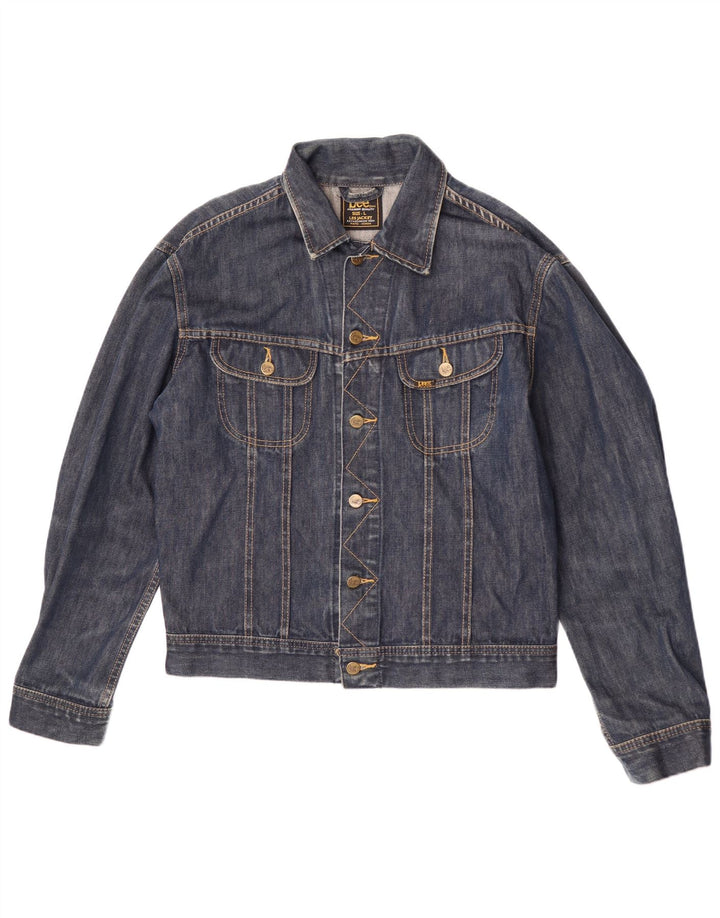 Lee Ανδρικό Τζιν Μπουφάν UK 40 Large Navy Blue Cotton