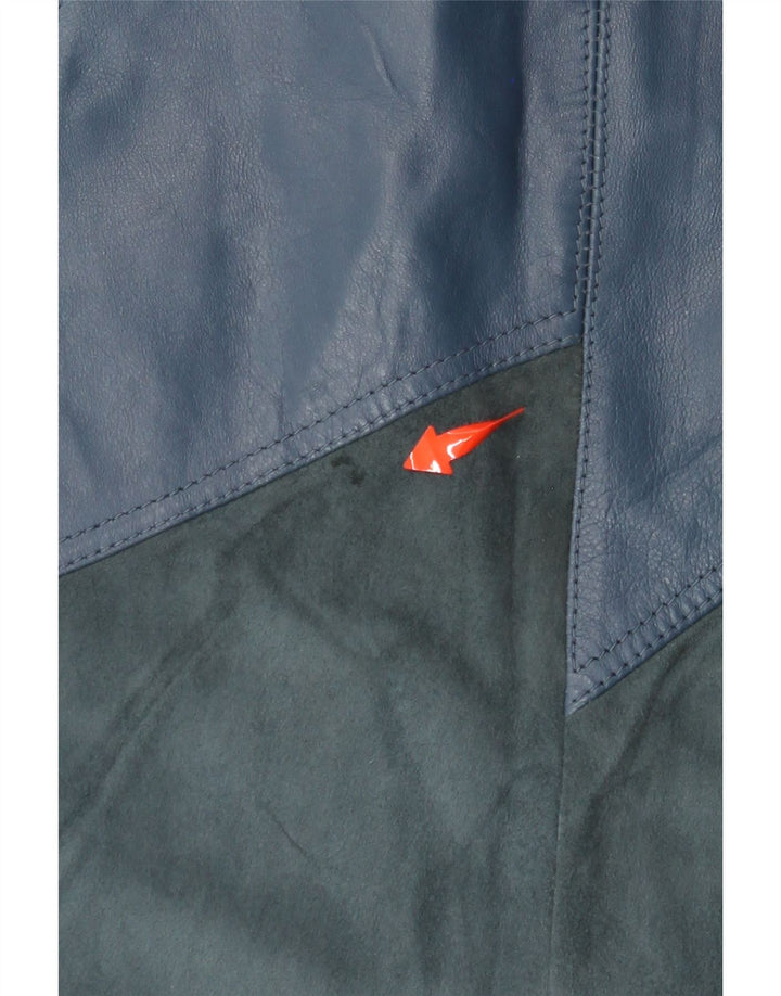 Γυναικεία Δερμάτινη Φούστα VINTAGE W30 Μεσαίο Μπλε