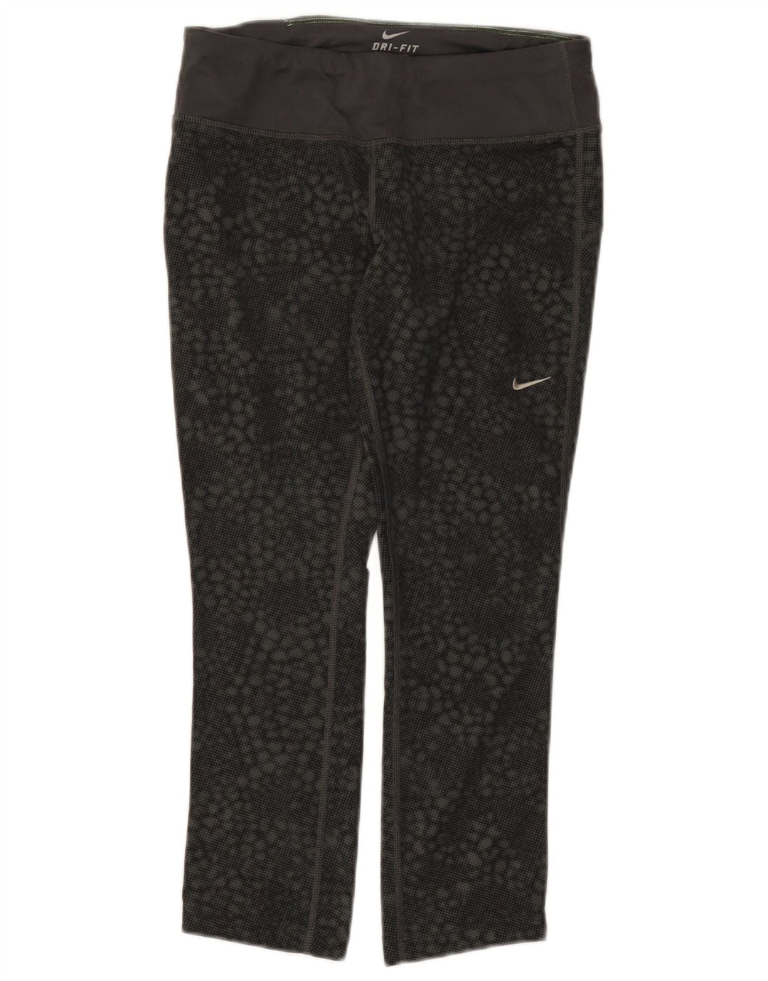 Γυναικεία κολάν Nike Dri Fit Capri UK 8 Μικρός μαύρος γεωμετρικός πολυεστέρας