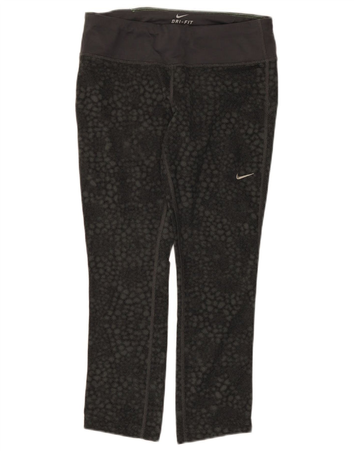 Γυναικεία κολάν Nike Dri Fit Capri UK 8 Μικρός μαύρος γεωμετρικός πολυεστέρας