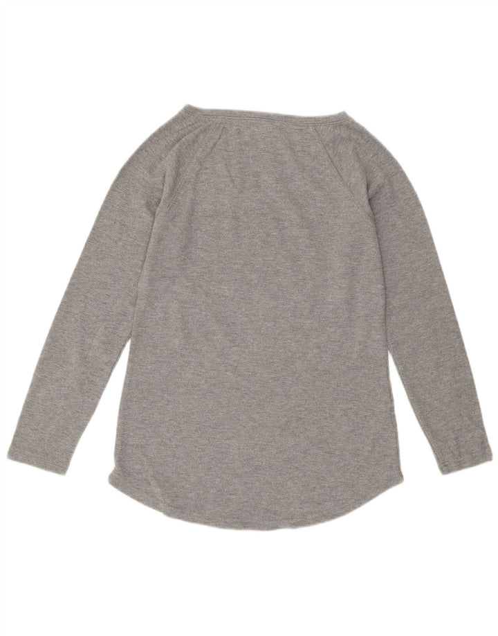 Γυναικείο μπλουζάκι Eddie Bauer μακρυμάνικο UK 12 Medium Grey Fair Isle Cotton