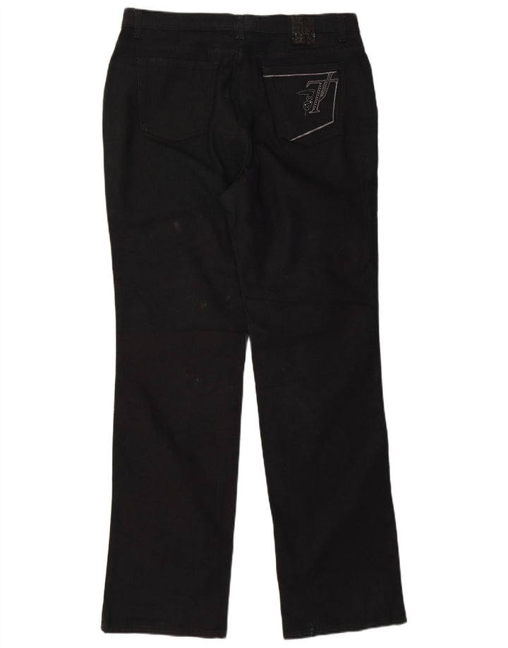 TRUSSARDI Ανδρικό τζιν ίσιο W36 L33 Μαύρο βαμβακερό