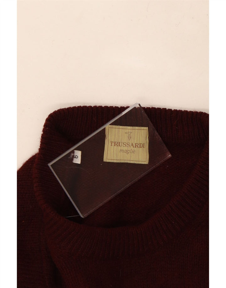 Ανδρικό πουλόβερ TRUSSARDI Crew Neck Jumper 2XL Maroon Wool