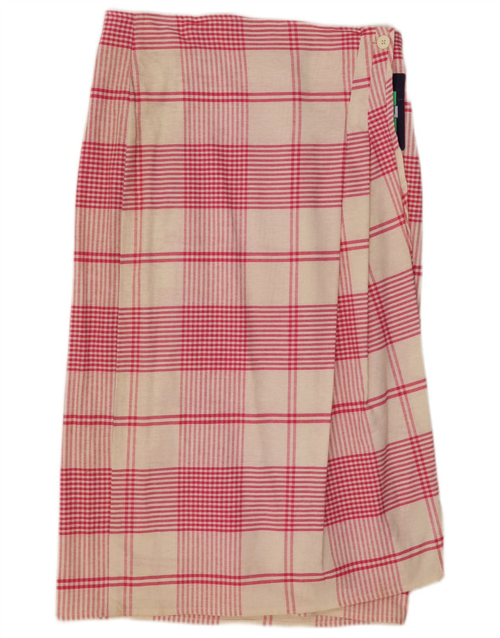 Touche Γυναικεία Wrap Φούστα IT 46 Large W30 Pink Check Cotton