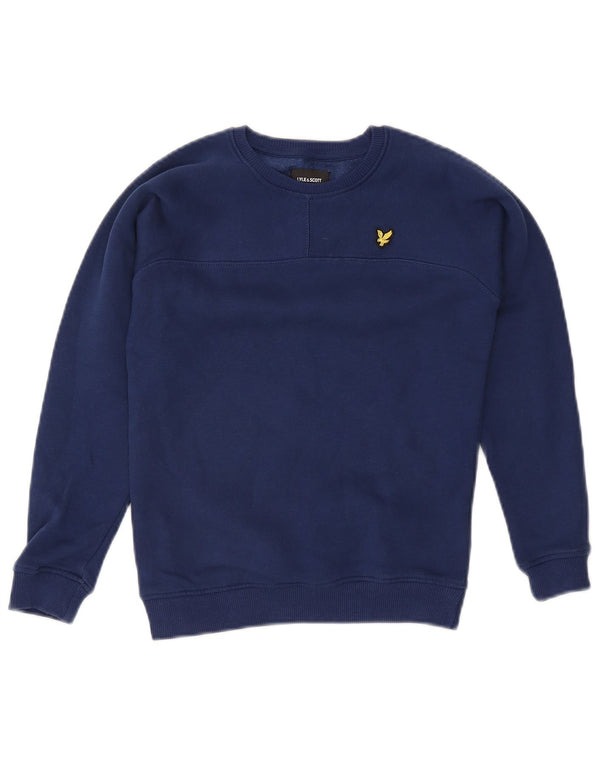 Lyle & Scott Boys Sweatshirt Jumper 9-10 Years Navy Blue Cotton