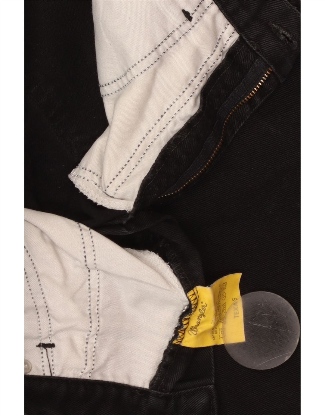 Ανδρικό τζιν Texas Straight Wrangler W33 L34 Μαύρο βαμβακερό