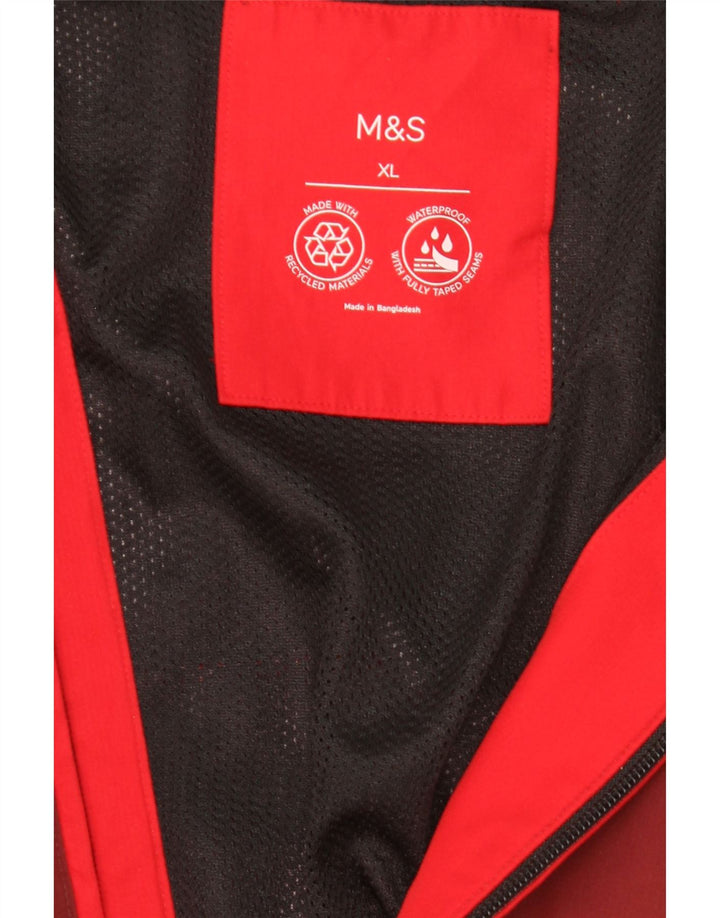 Ανδρικό μπουφάν βροχής με κουκούλα Marks & Spencer UK 42 XL Κόκκινο