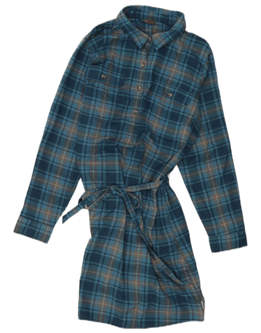 EDDIE BAUER Γυναικείο πουλόβερ πουκάμισο US 16 2XL Μπλε Check Polyester