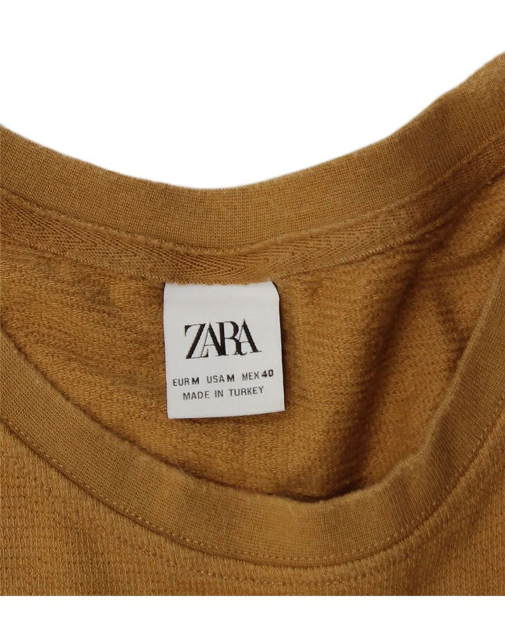 Zara Γυναικείο T-Shirt Top UK 12 Medium Brown