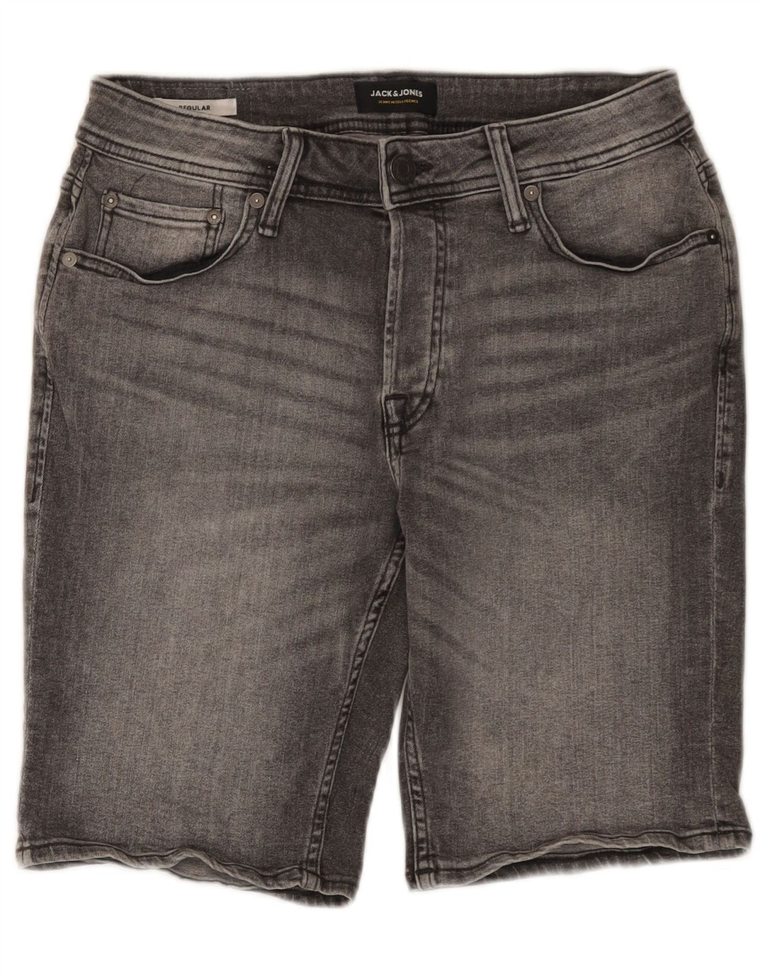 Ανδρικό Jack & Jones κανονικό τζιν σορτς μικρό W29 γκρι βαμβακερό