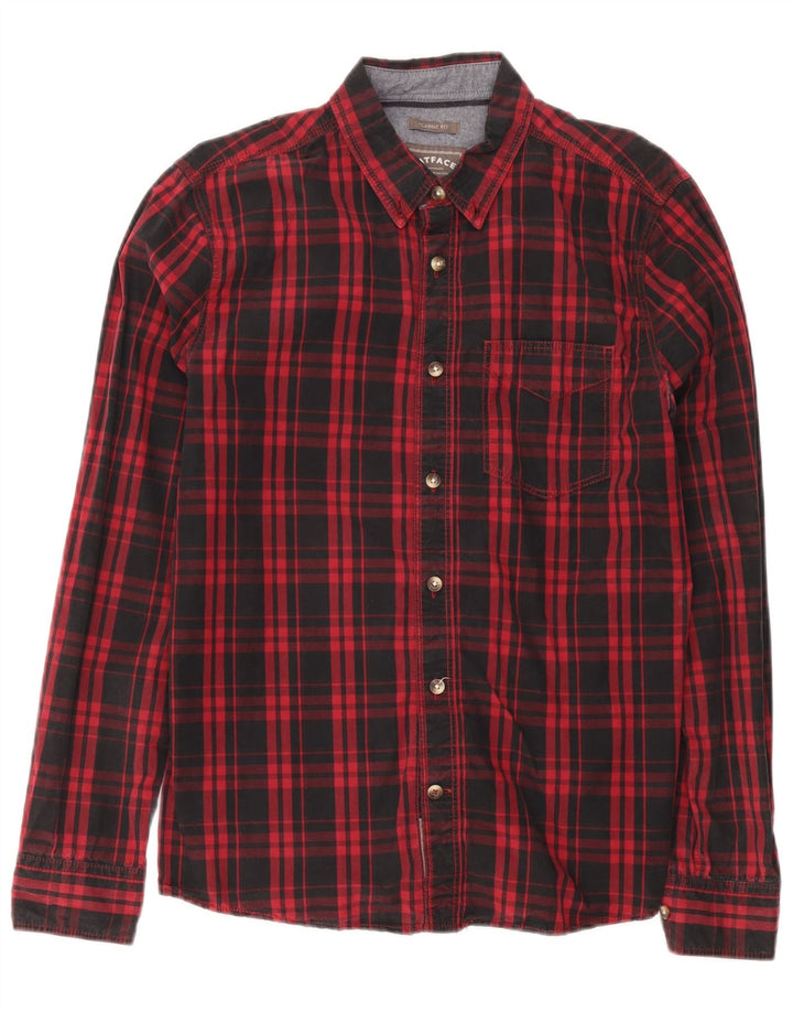 Fat Face Ανδρικό πουκάμισο Classic Fit Medium μαύρο βαμβακερό